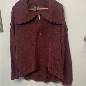 Sweaty Betty Maroon Knit Top